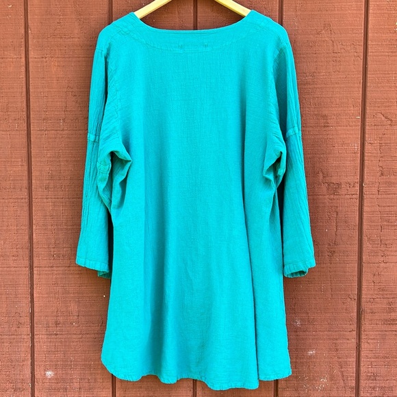 🌺MARIA DE GUADALAJARA 100% COTTON 3/4 Sleeve Tunic Top - Picture 2 of 6